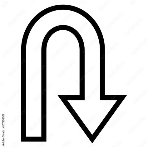3,893 U Turn Symbol Icons .